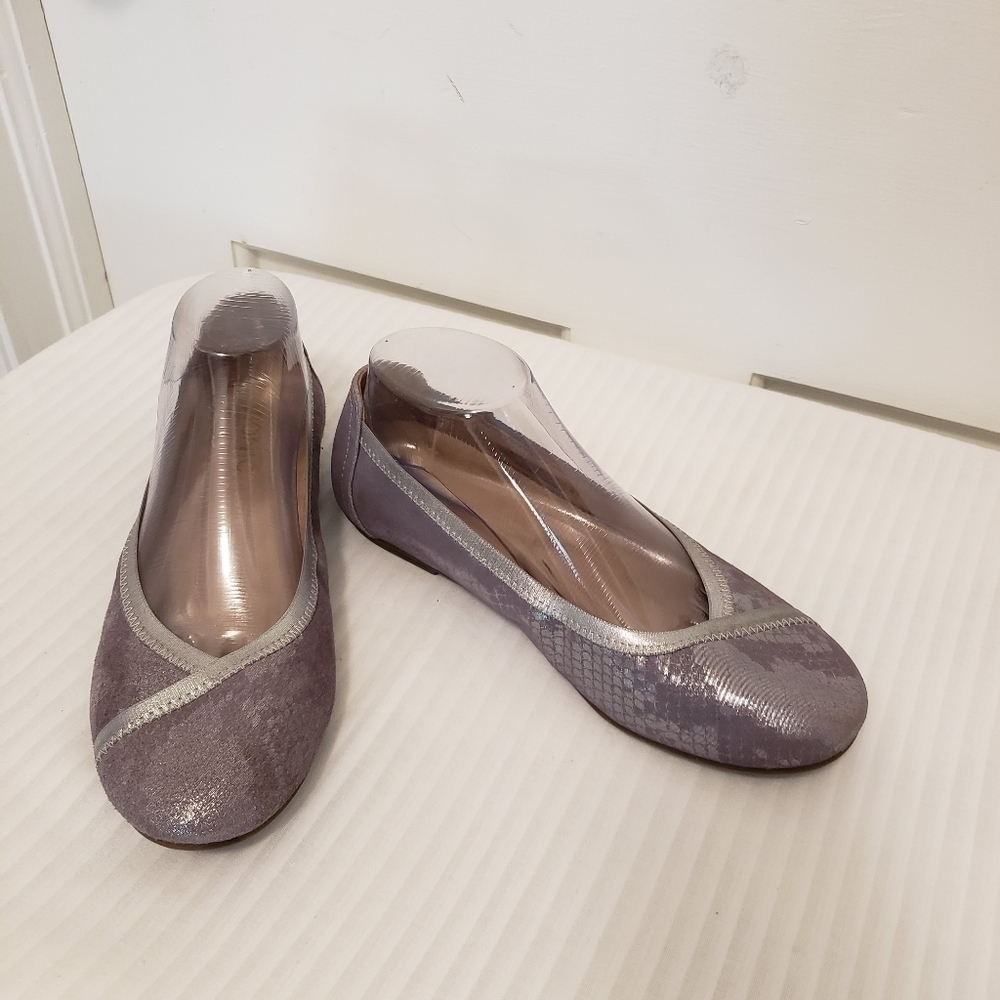 Vionic Caroll Purple & Silver Ballet Style Flats size 7.5, comfy